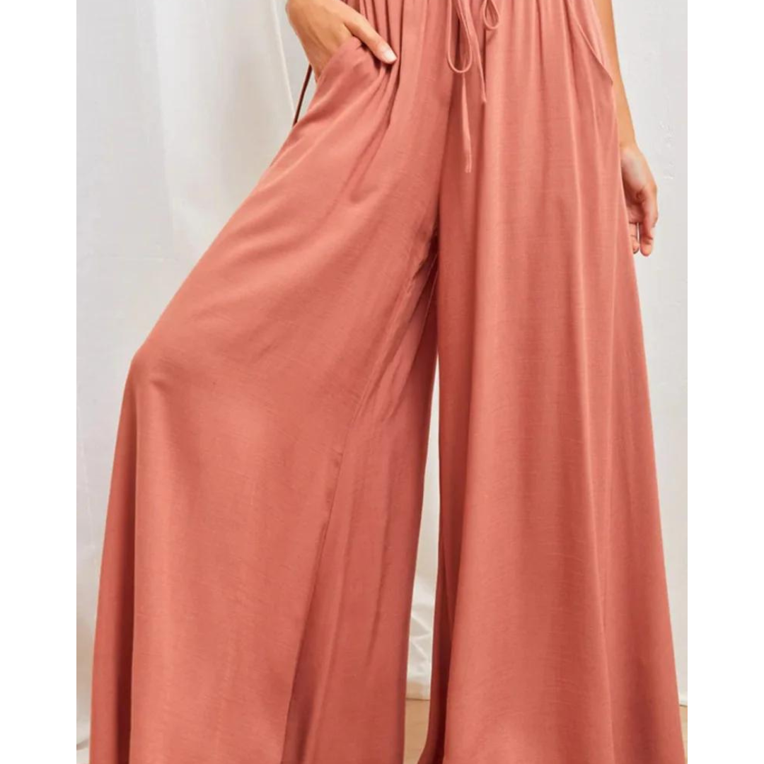 Damenhose – Hohe Taille, Weites Bein