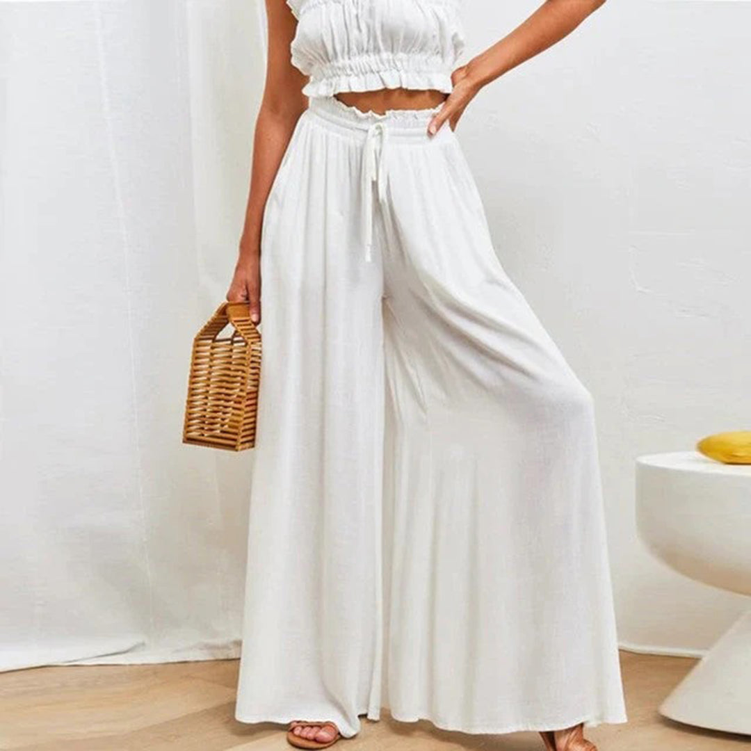 Damenhose – Hohe Taille, Weites Bein