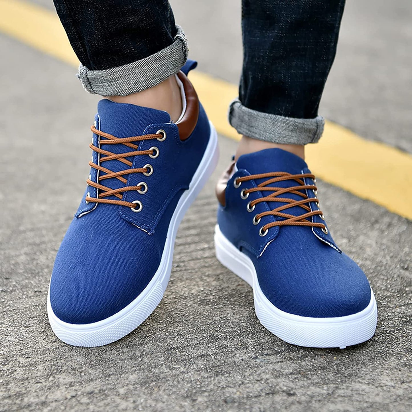 Herrenschuhe mit flacher Sohle