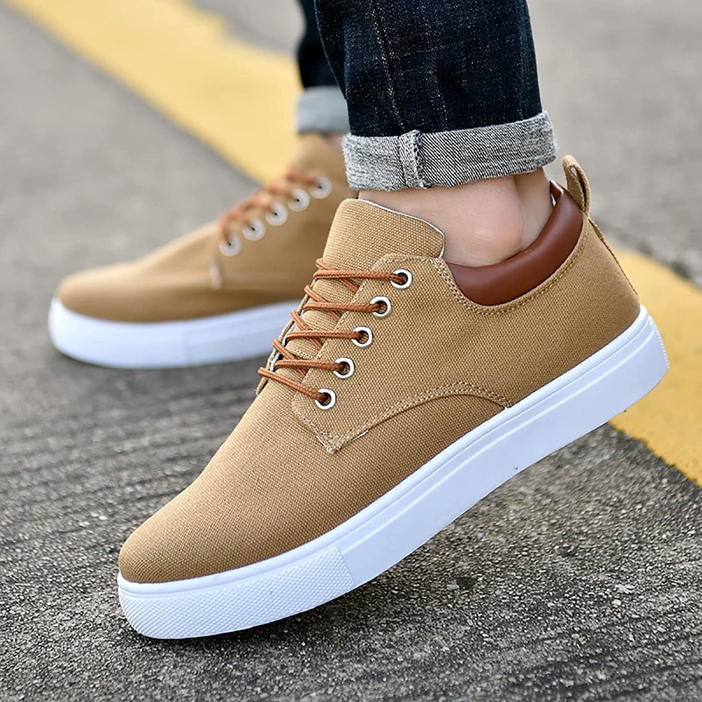 Herrenschuhe mit flacher Sohle