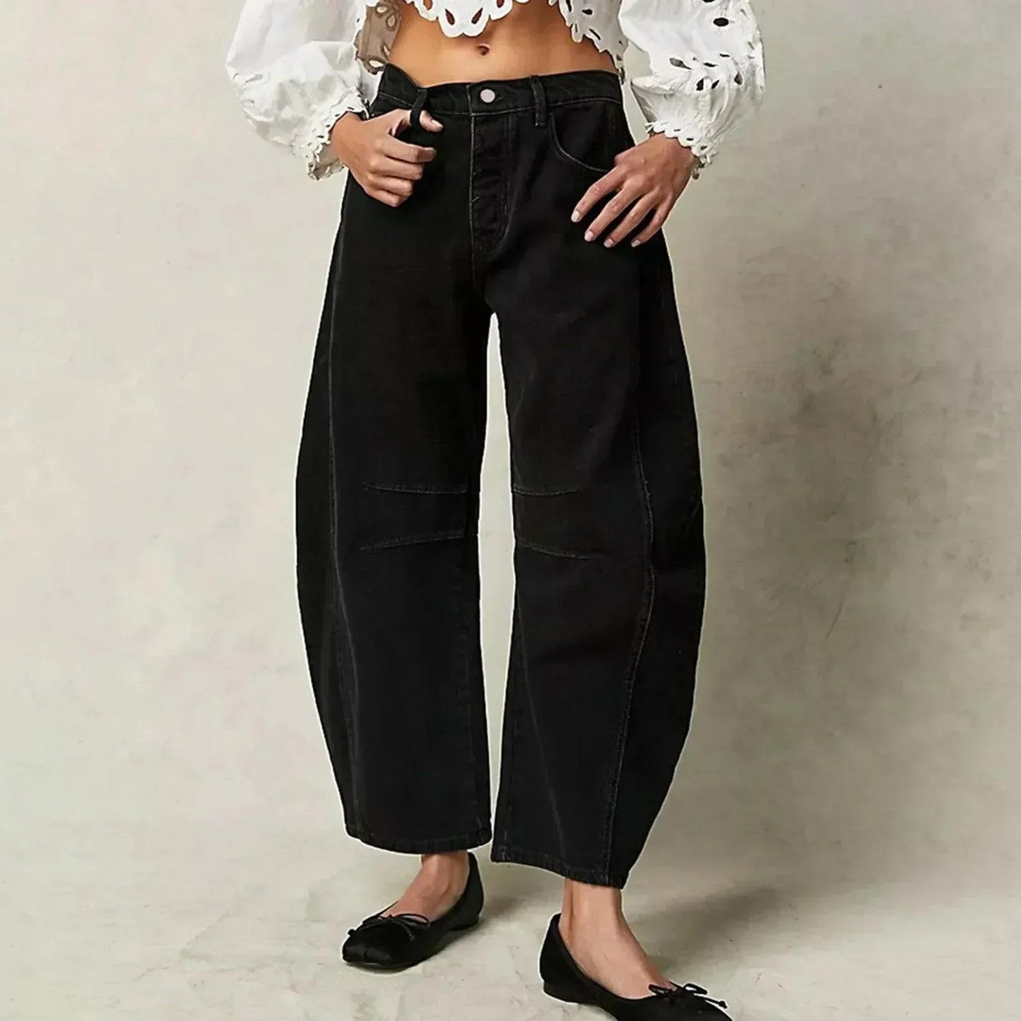 Hose mit weitem Bein für Damen