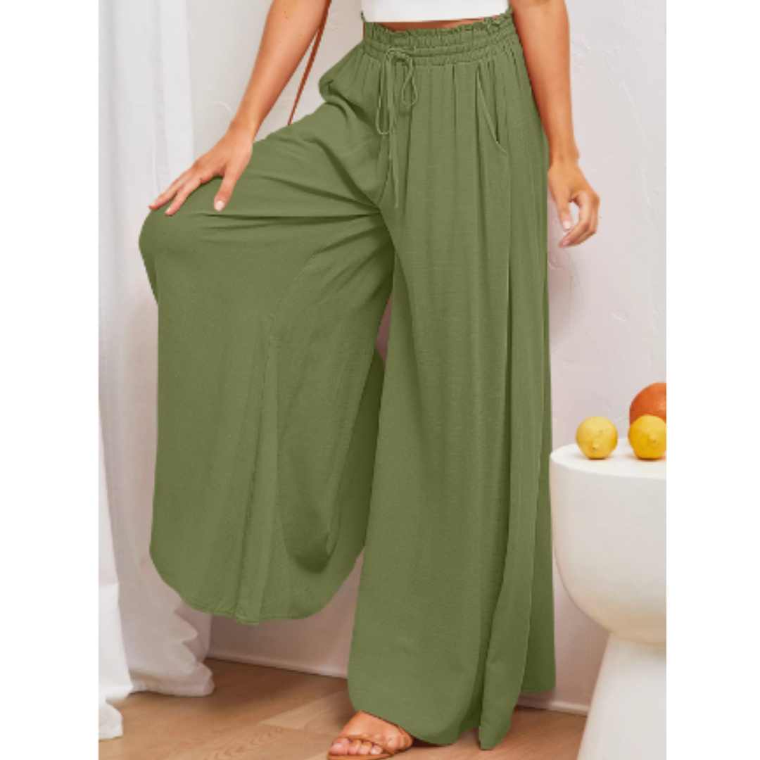 Damenhose – Hohe Taille, Weites Bein