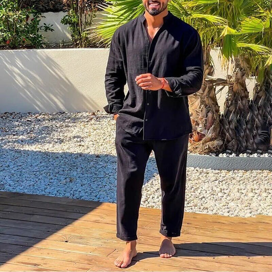 Herren-Set mit Langarmhemd und Hose